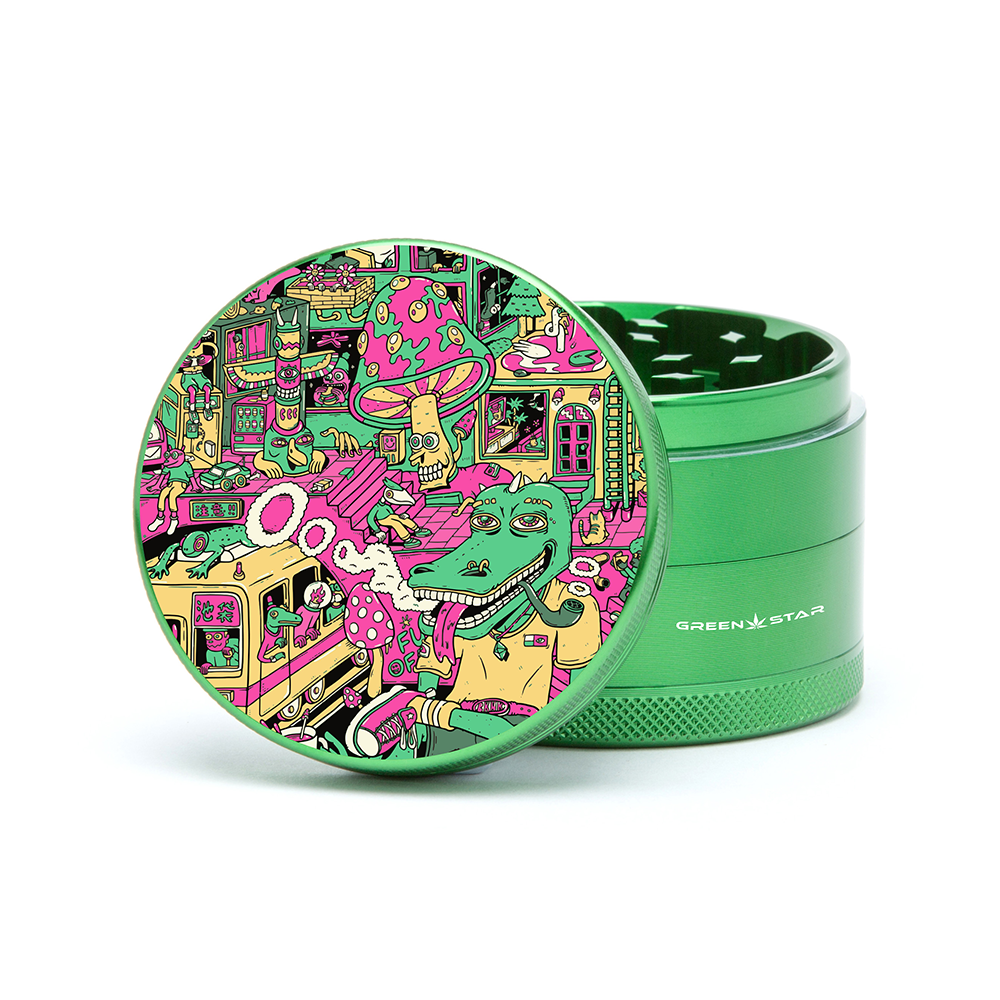 Green Star | 2.5" (63mm) Grinder - Chilled Out Design_1