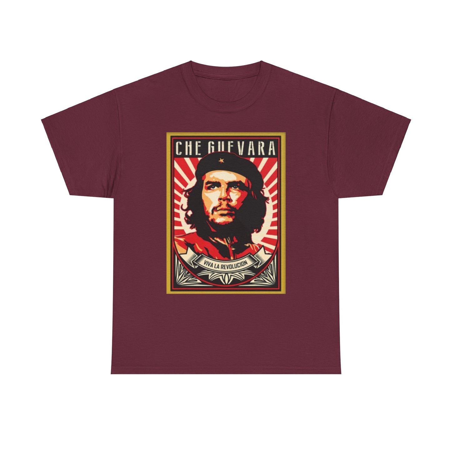 Che Guevara "Viva la Revolución" with Cuban Flag  - Graphic T-Shirt - Unisex Heavy Cotton Tee