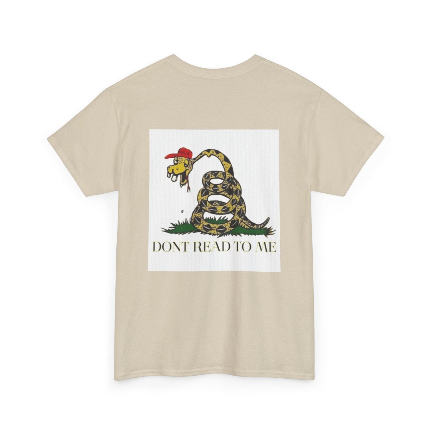 Funny Snake Cartoon Unisex Heavy Cotton Tee - 'DON'T READ TO ME'