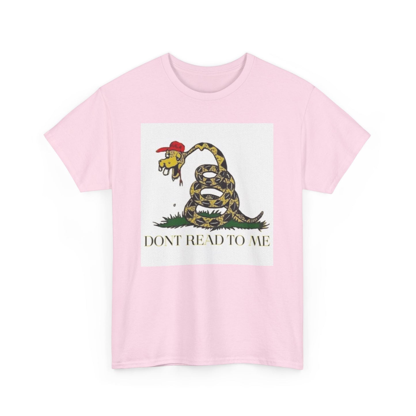 Funny Snake Cartoon Unisex Heavy Cotton Tee - 'DON'T READ TO ME'