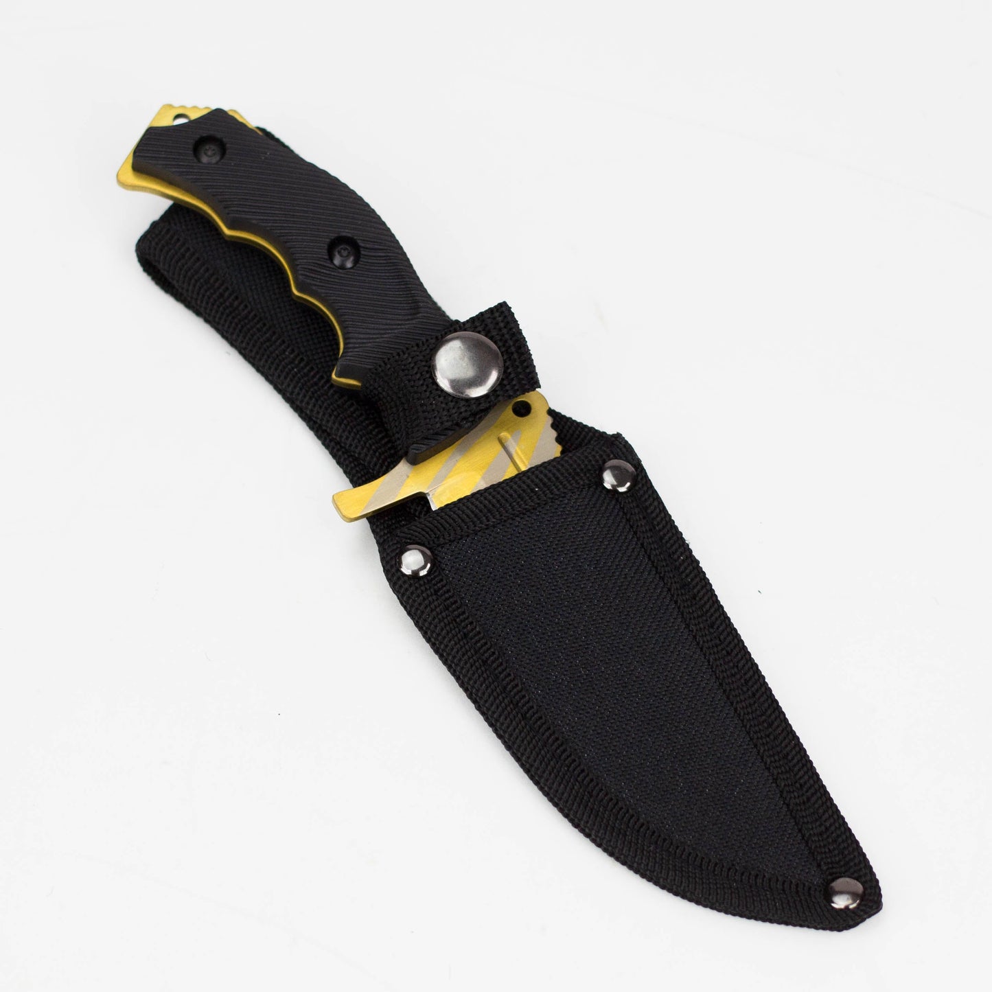 Hunt-Down  9.5" Hunting Knife Gold Color Full Tang Blade [9930]_2