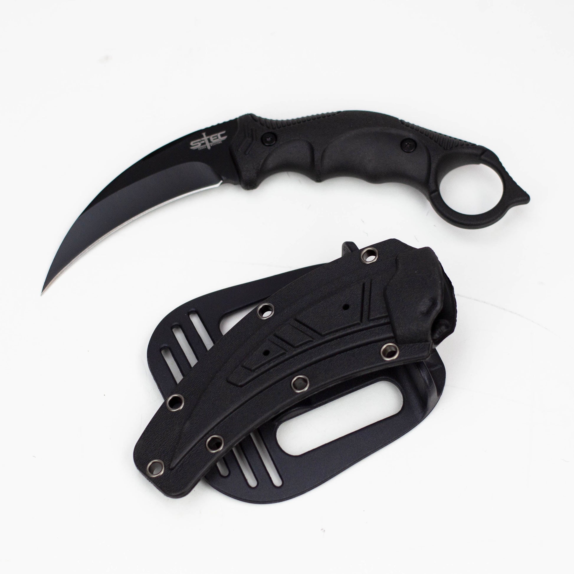 8" Black Boot Skinner  Knife with Sheath [TS201BK]_1