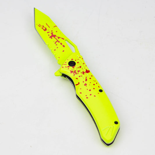 8″ Yellow Blood Splatter TANTO [SJ-201]_1