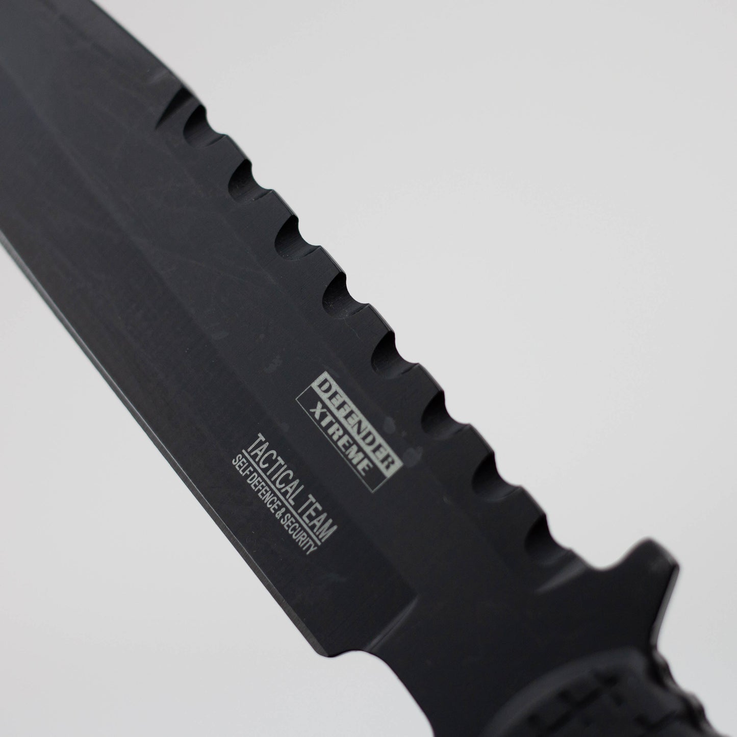 9" Defender-Xtreme Tactical  Team All Black Serrated Blade  Hunting Knife with Sheath [7688]_5