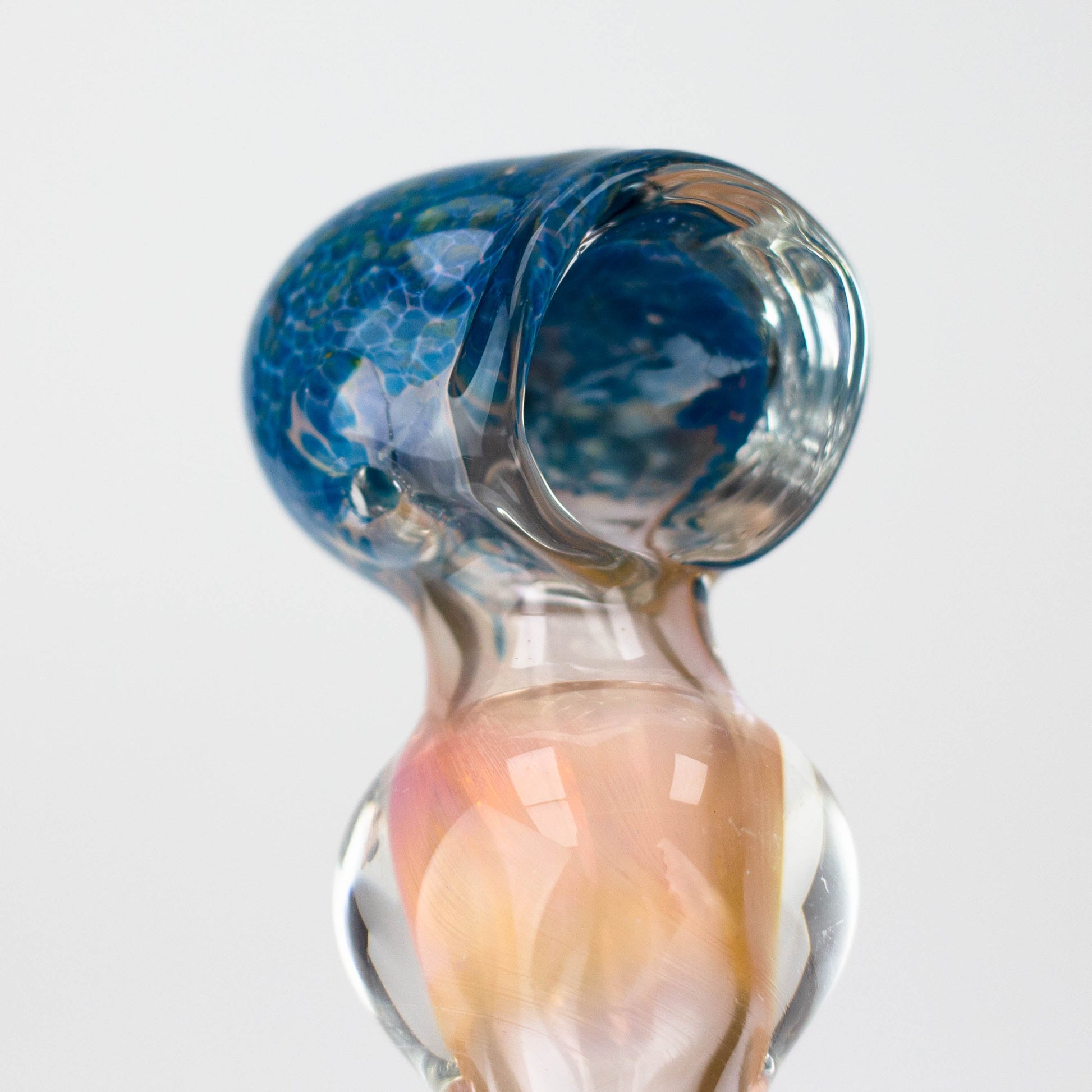 4.5" Gold fumed heavy glass hand pipe [9681]_1