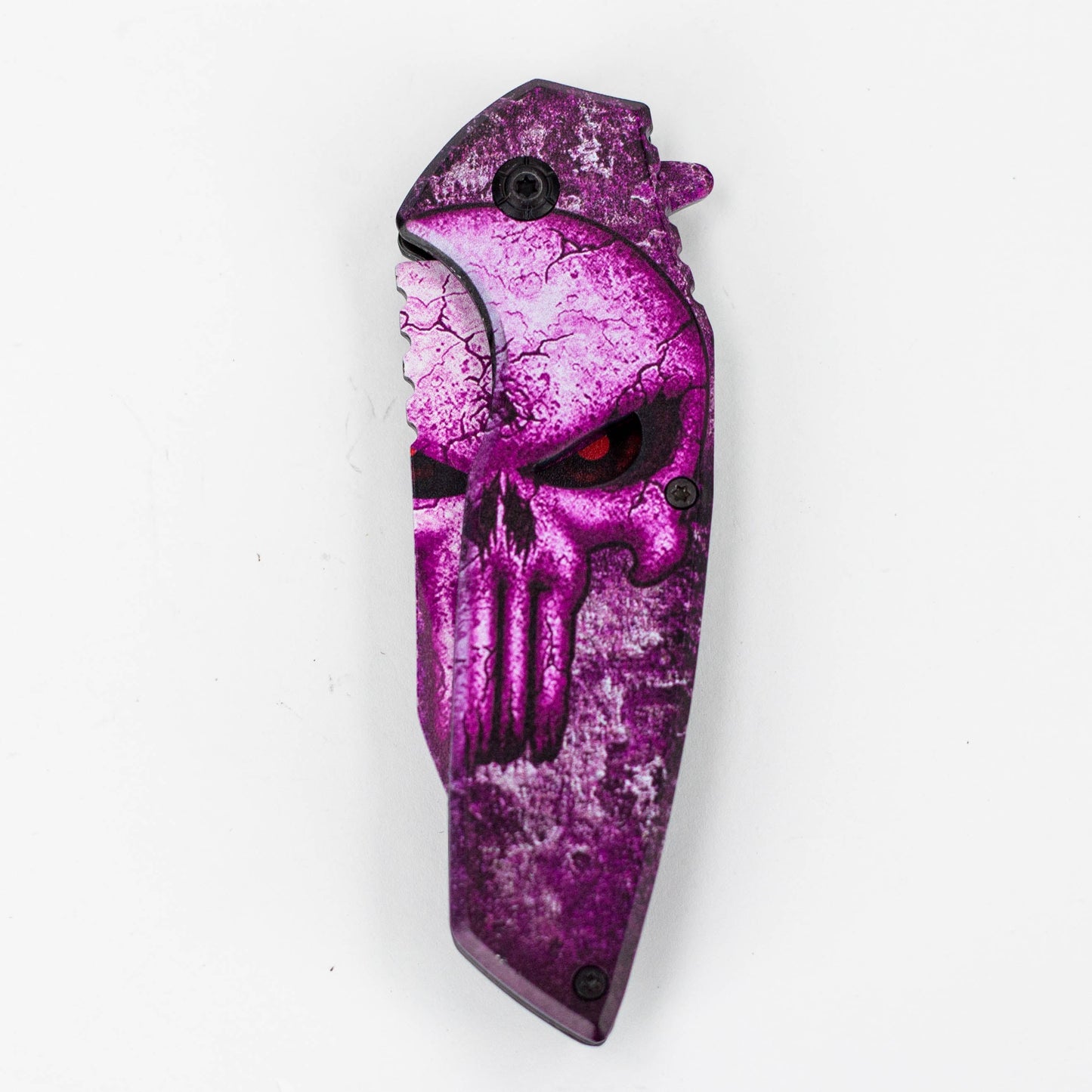 8″ Tiger-USA® Skull Folding Knife Purple  [SJ-1041]_8