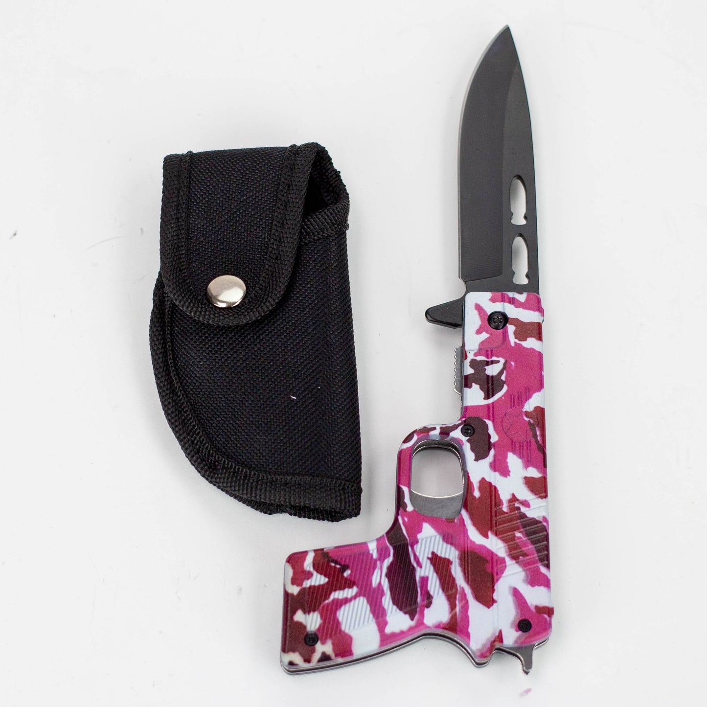 8″ Tiger-USA® Pistol Folding Knife Purple  [SJ-1042]_4