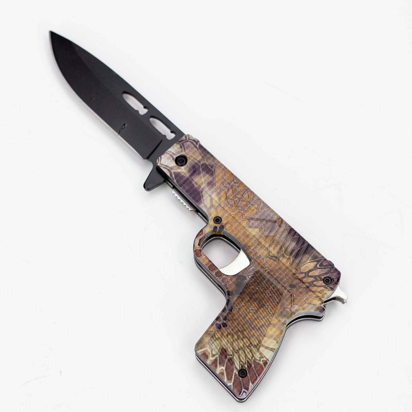 8″ Tiger-USA® Pistol Folding Knife Purple  [SJ-1042]_9