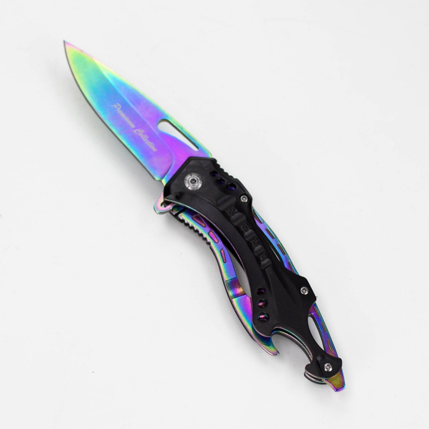 8″ Rainbow Blade with aluminum handle – Folding Knife_3