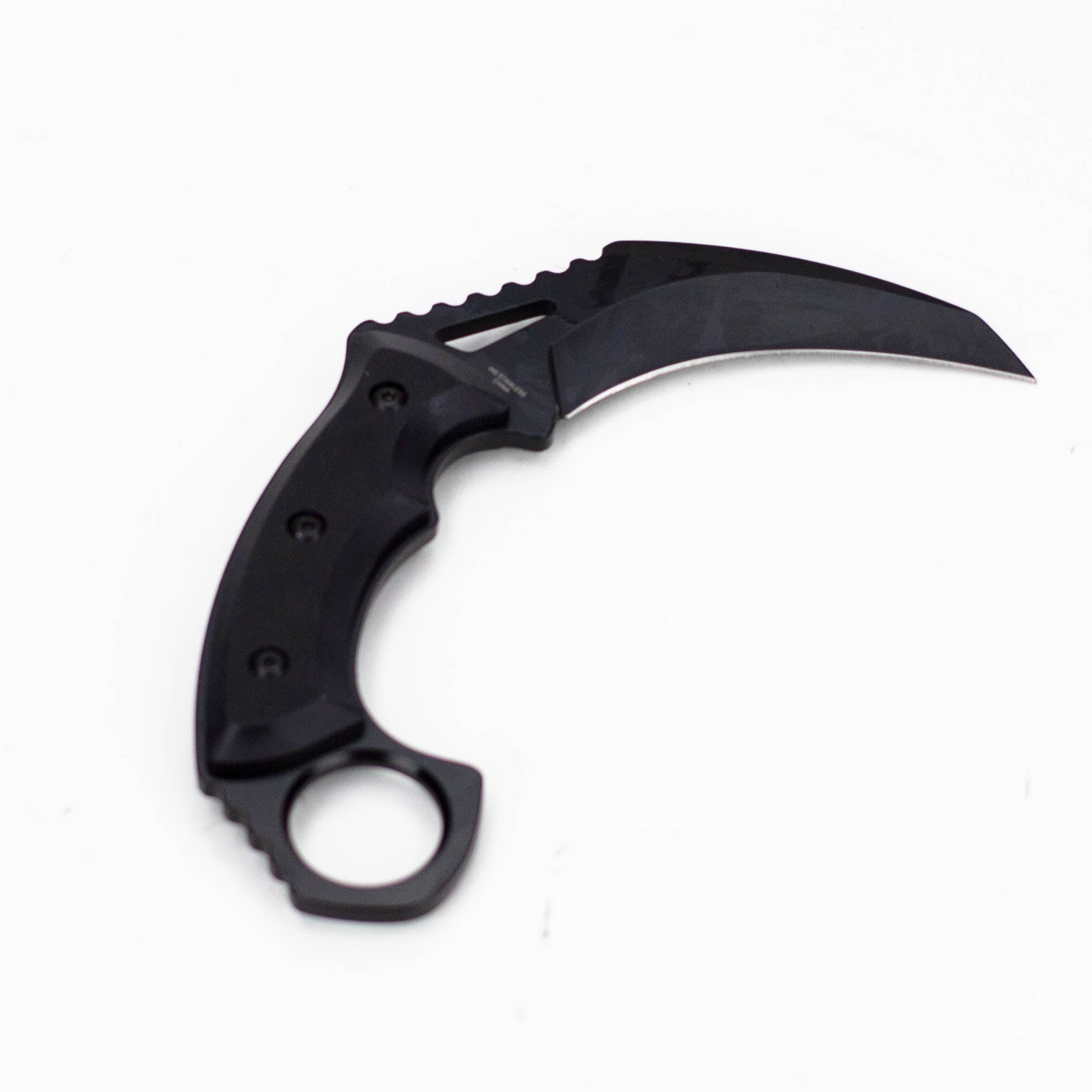 6.5" Fixed Blade Karambit Black Wash W/G10 Handle [T22003]_4