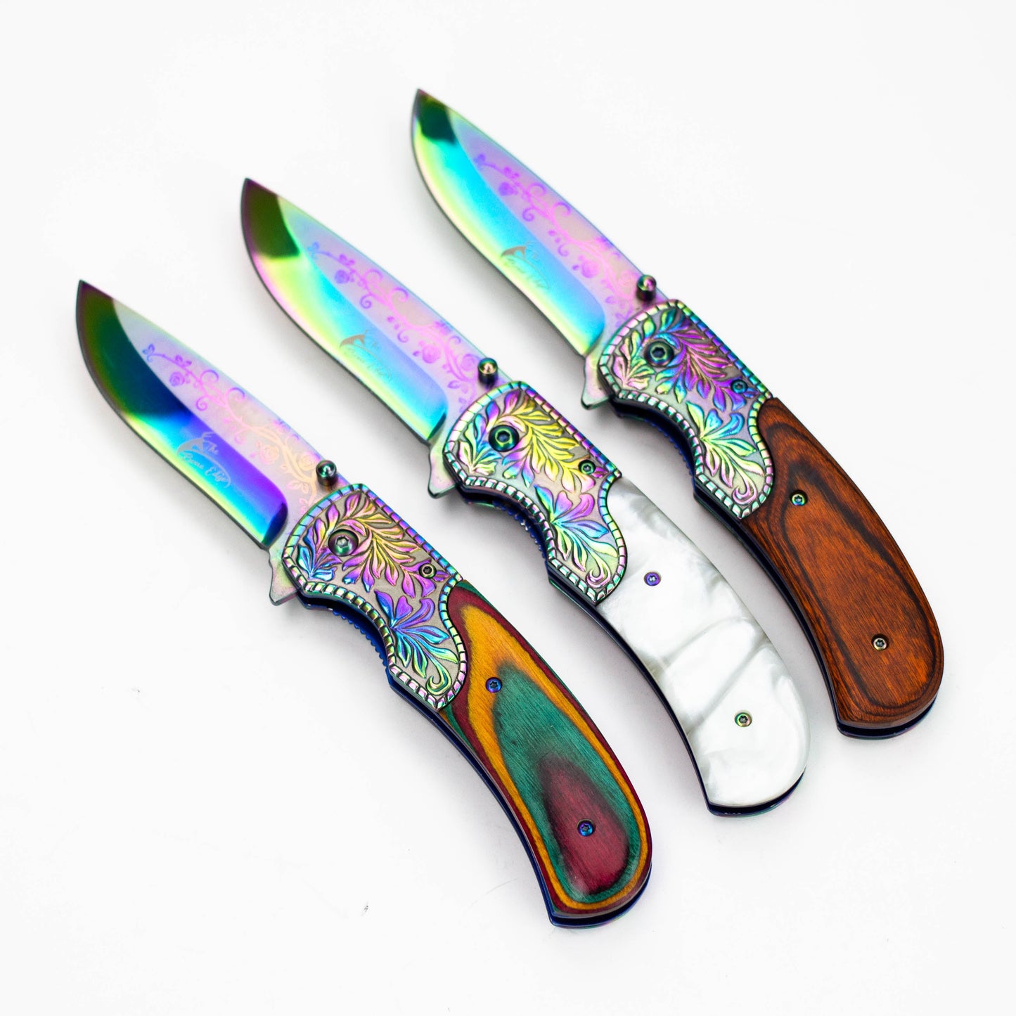 The Bone Edge 8.5″ Titanium Coated Folding Knife [1329X]_0