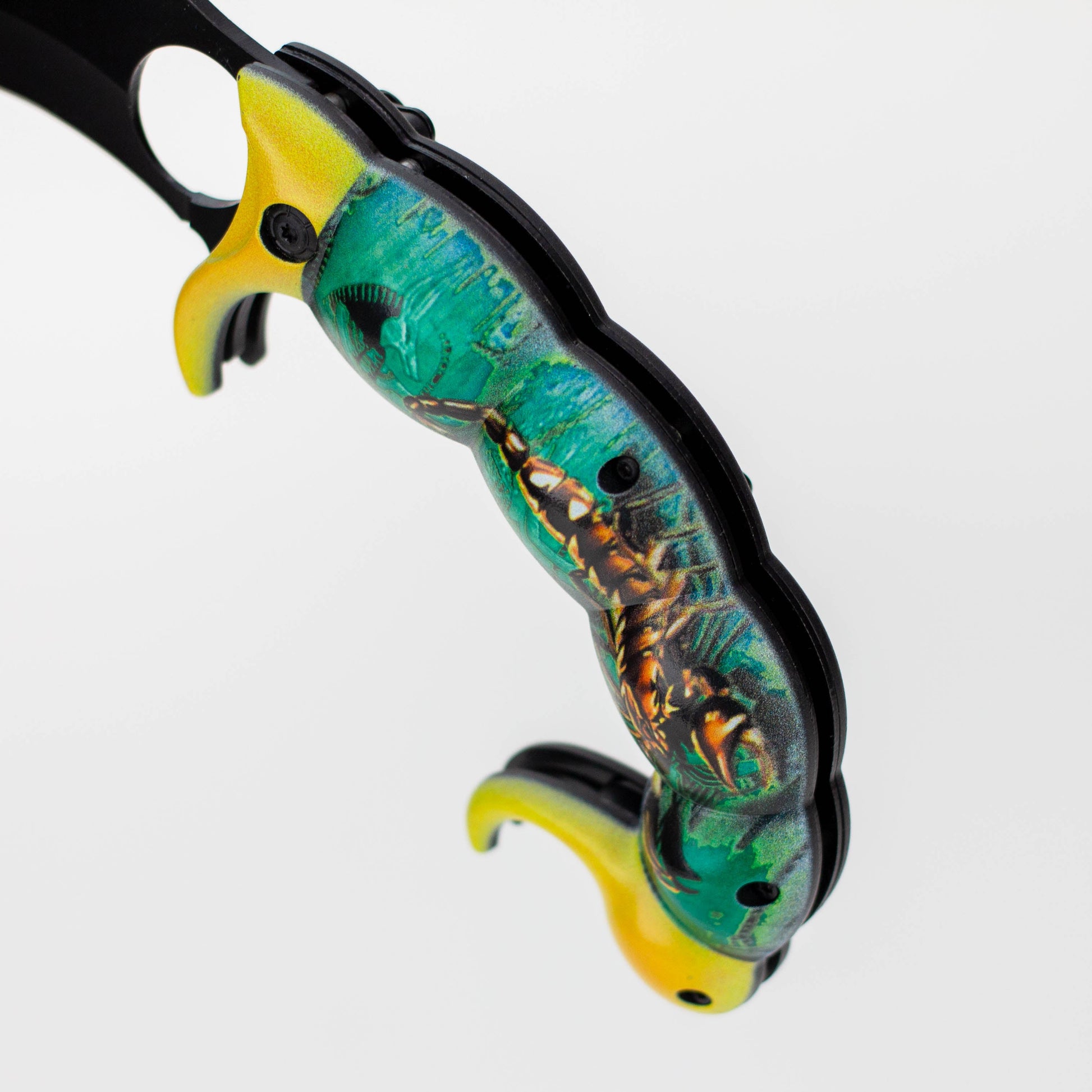 Tiger-USA® Pocket Knife Scorpion Tail Green and Yellow [SJ-1036-GS-B]_3