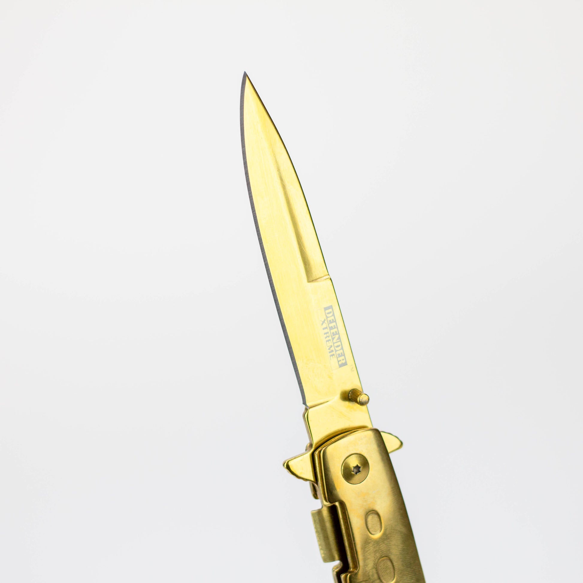 9" Defender Extreme Knife with Belt Clip - Gold [7978]_3