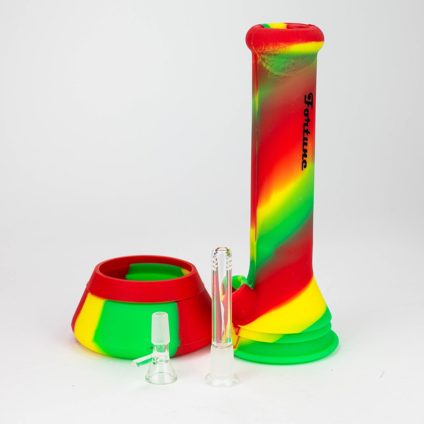 12" Multi-color silicone detachable water bong-Assorted_5