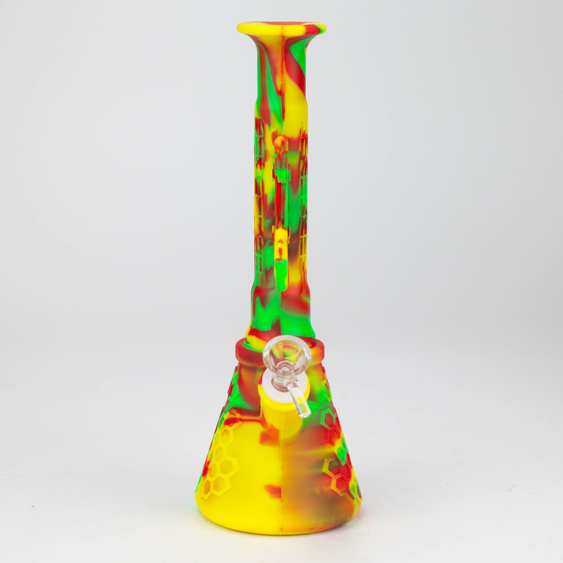 11" Multi-color bazooka silicone detachable water bong-Assorted_3