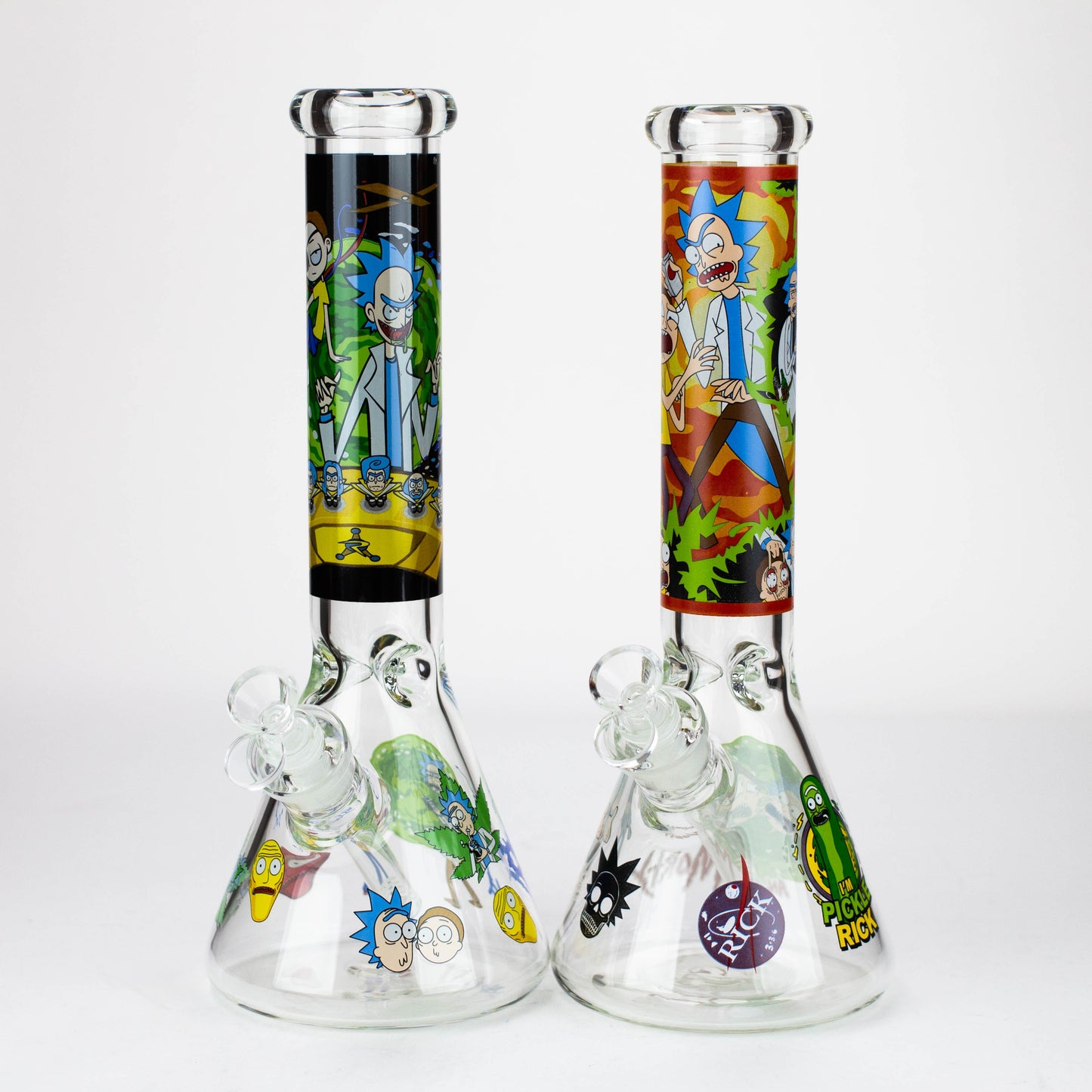 14” RM cartoon 7 mm glass beaker water bong Assorted Designs_0