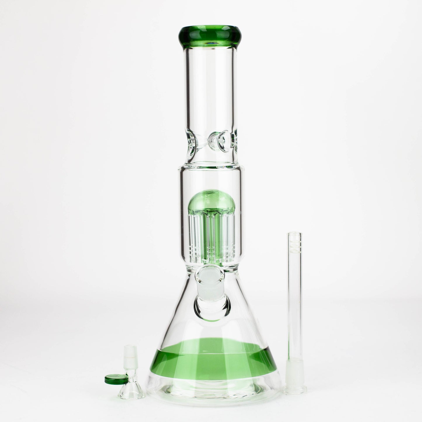 14" Single 8 arms perc, glass water bong [G01037]_2