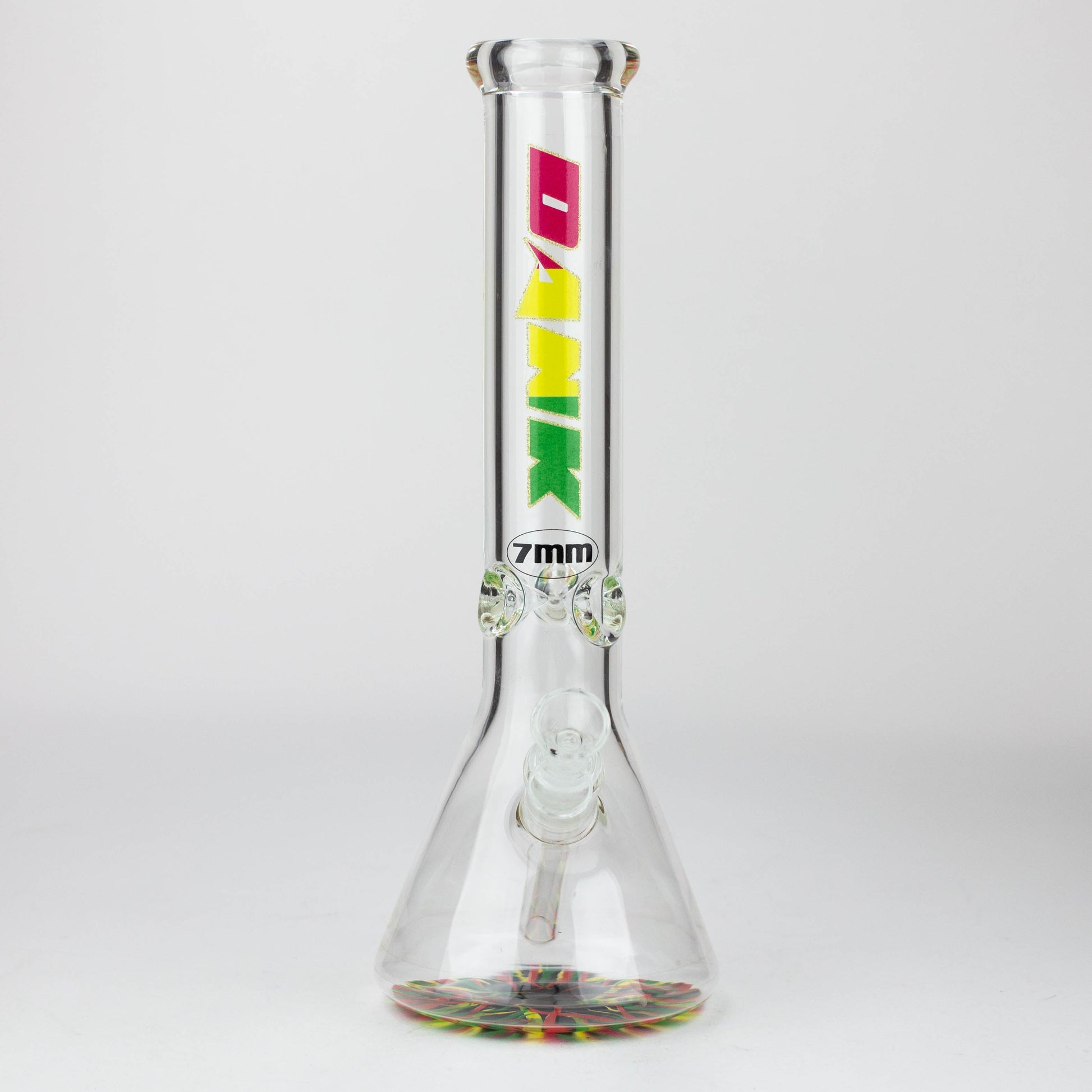 DANK | 14" 7mm Beaker Bong with Colour Bottom_2