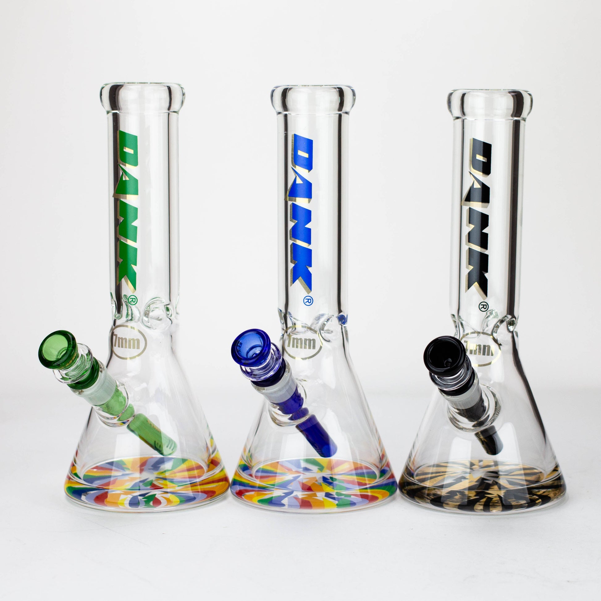 DANK | 12" 7mm Beaker Bong with Thick Decal Base_0