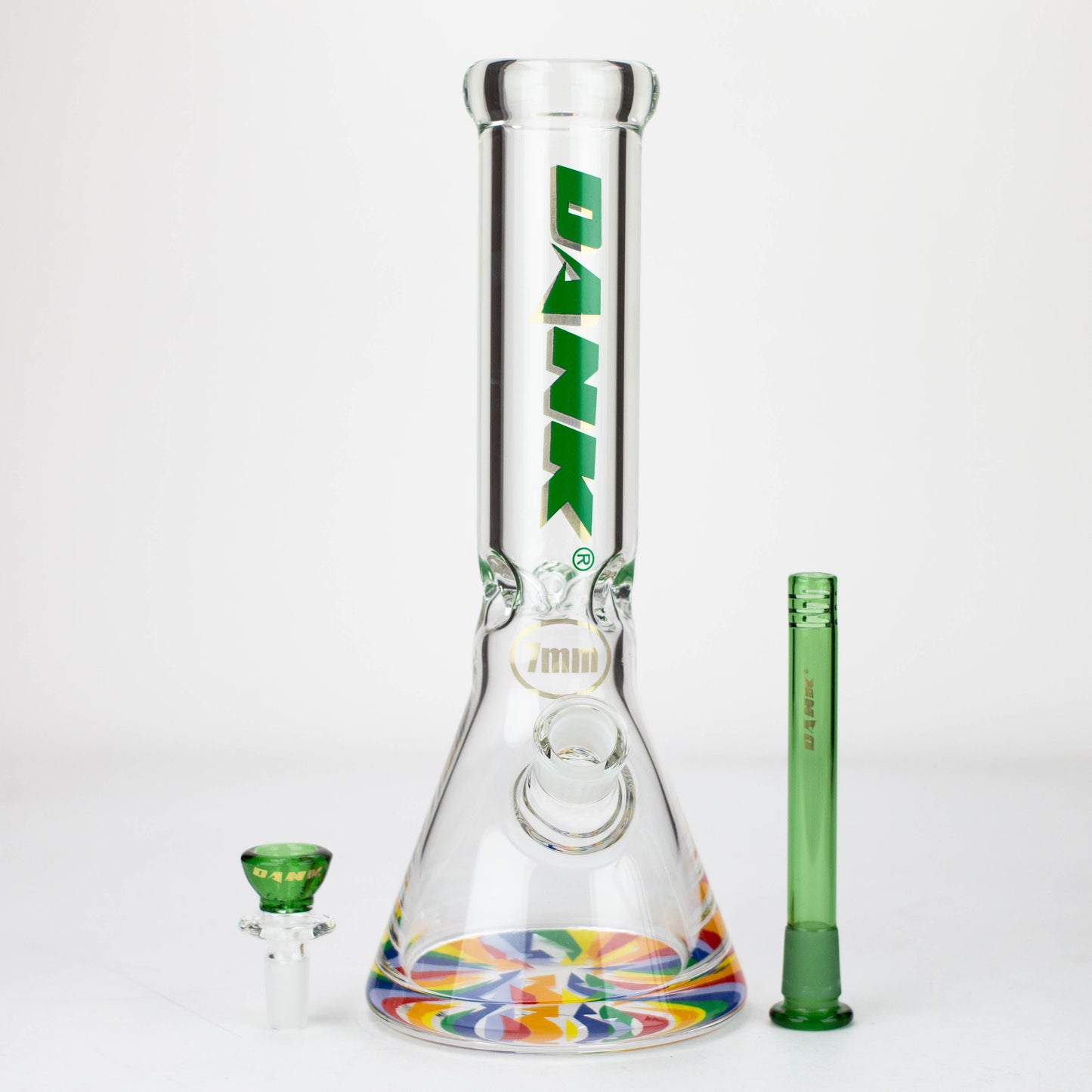 DANK | 12" 7mm Beaker Bong with Thick Decal Base_2