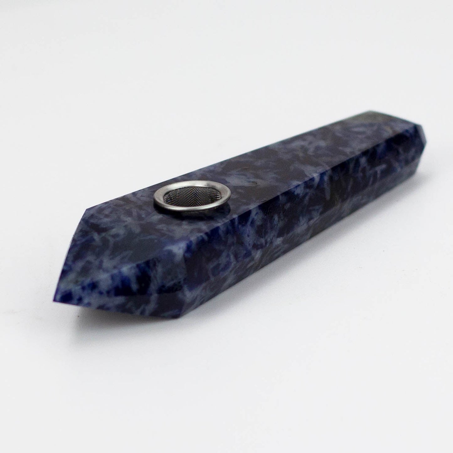 Acid Secs | Grey/Blue Feldspar Crystal Pipe with Choke_3