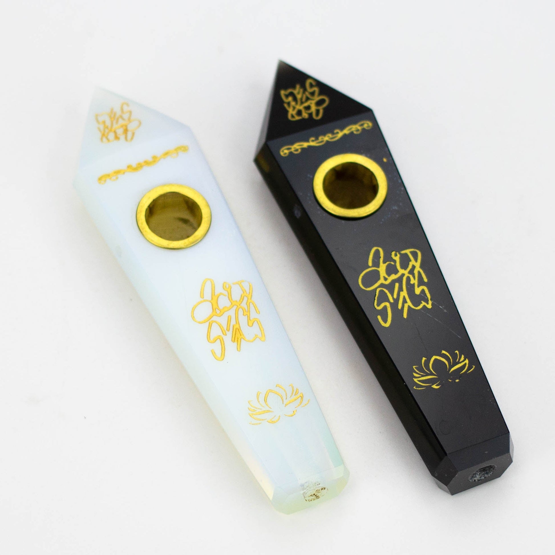 Acid Secs |  Custom Golden Engraving Pipe with Choke_0