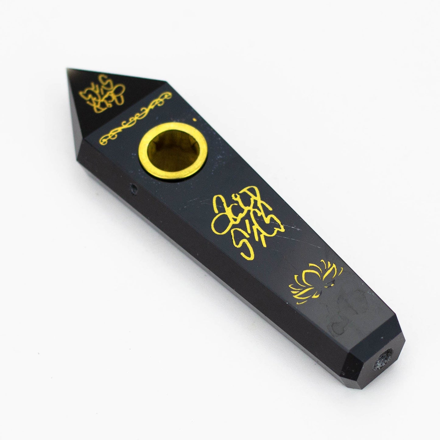 Acid Secs |  Custom Golden Engraving Pipe with Choke_3