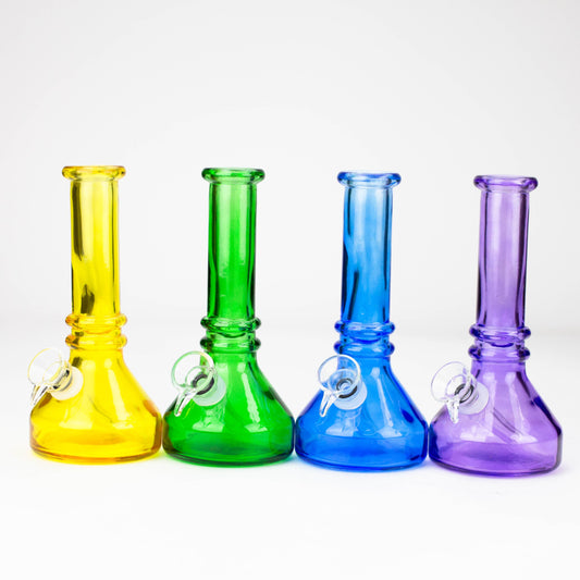 6" heavy color soft glass water bong ( HX4001 )_0