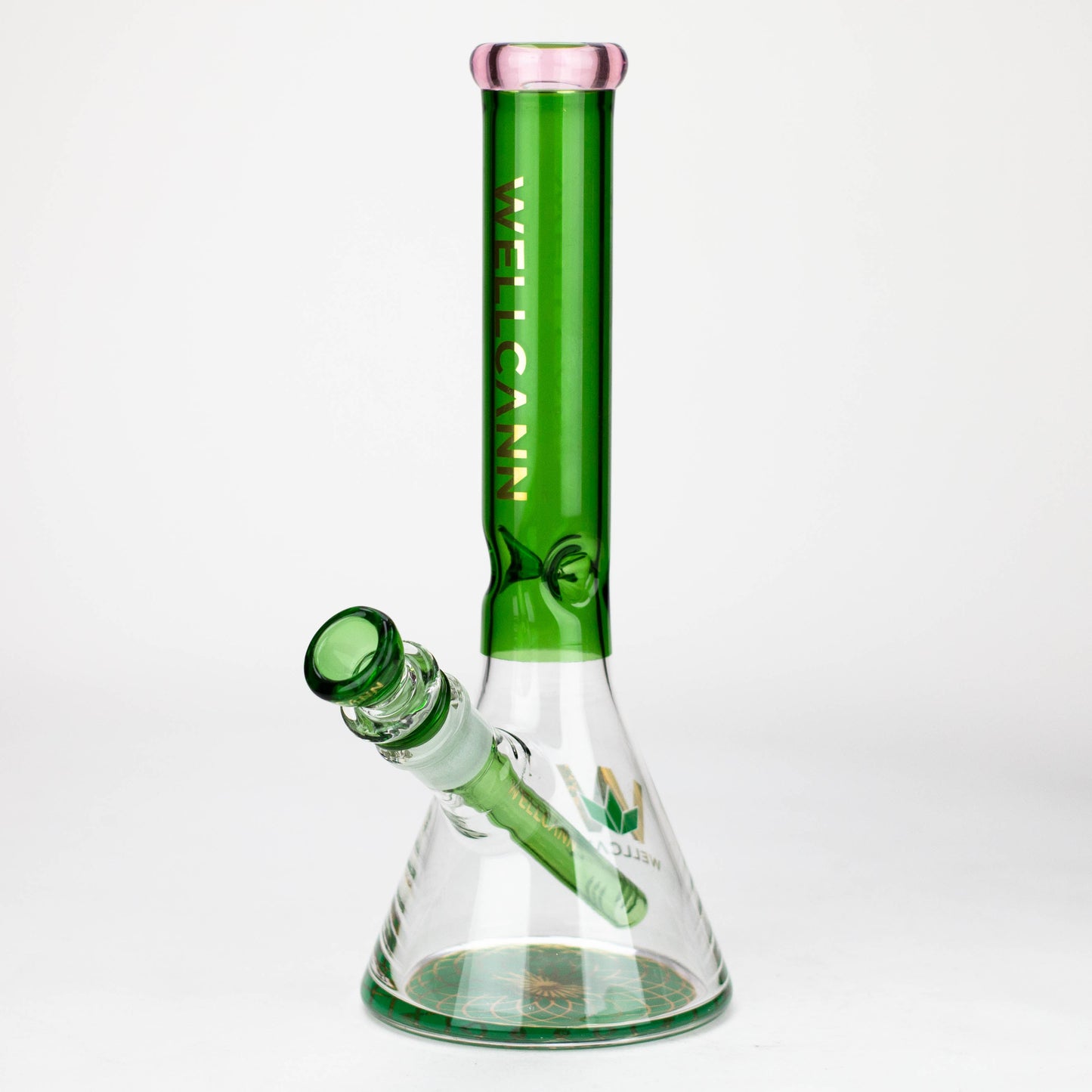 Wellcann | 10" Coloured Glass Beaker Bong with Wide Mouth_4