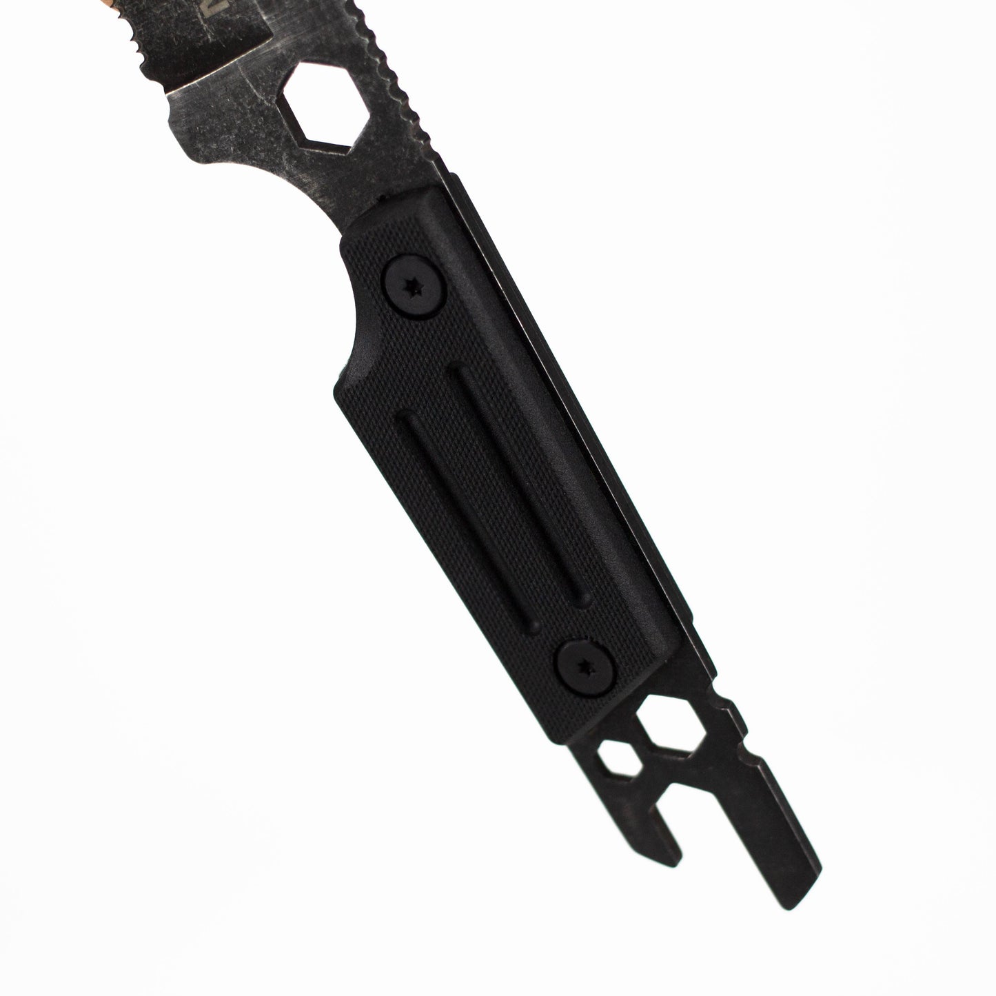 Hunt-Down | 9.5" Stonewashed Fixed Blade Full Tang Tactical Knife Sheath & Wrench [9839]_4