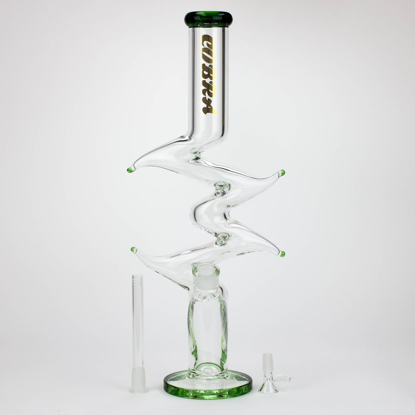 COBRA | 19" Zig-zag glass water bong_8