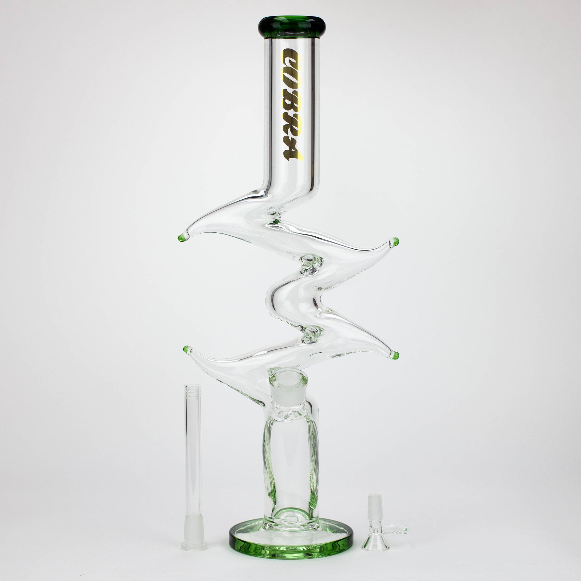 COBRA | 19" Zig-zag glass water bong_8