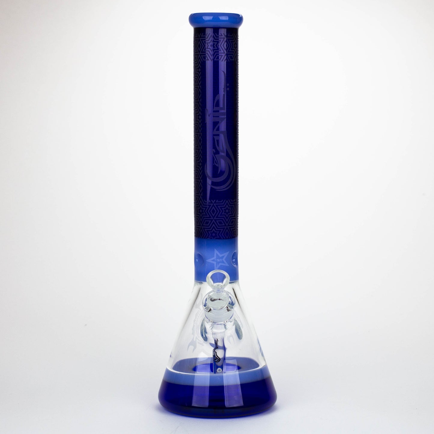 Genie | 17" sandblasted artwork tube 7 mm glass water bong [GB21006]_14