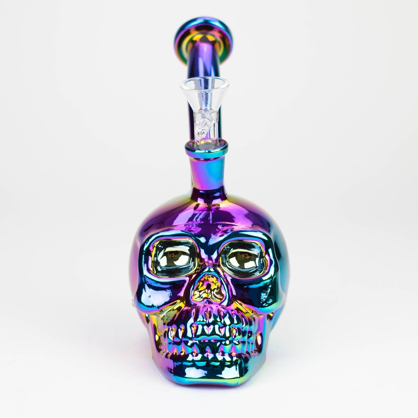 7" Skull shape Eletroplate Glass Bong [WP 045]_3