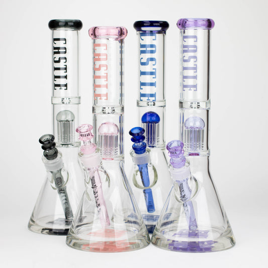 Castle Glassworks | 14" 8-arm Beaker Bong [CP-003]_0