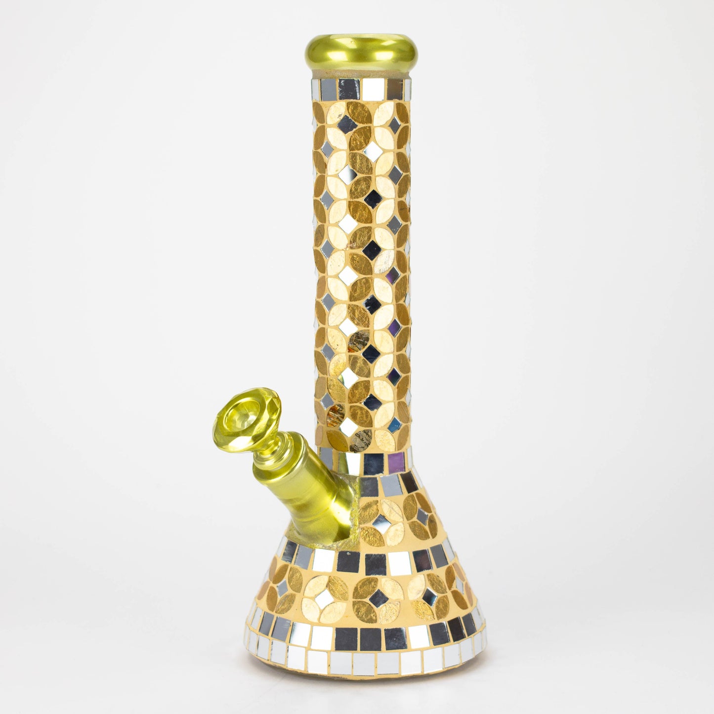 14" Mosaic 9mm glass beaker bong with tree arm percolator [MSAK-2]_1