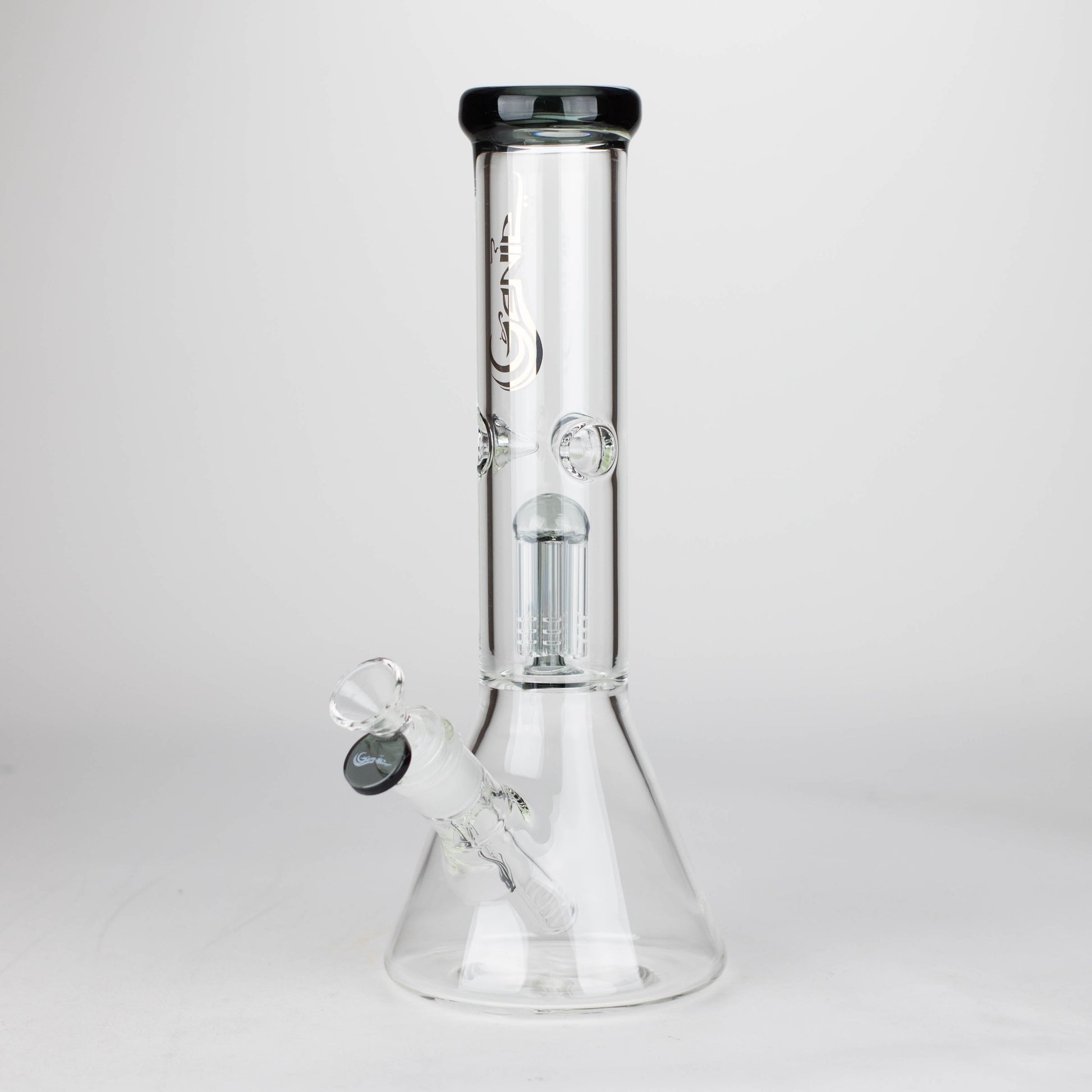 Genie | 12" Genie-Tree arms color accented glass water bong [NS104]_7