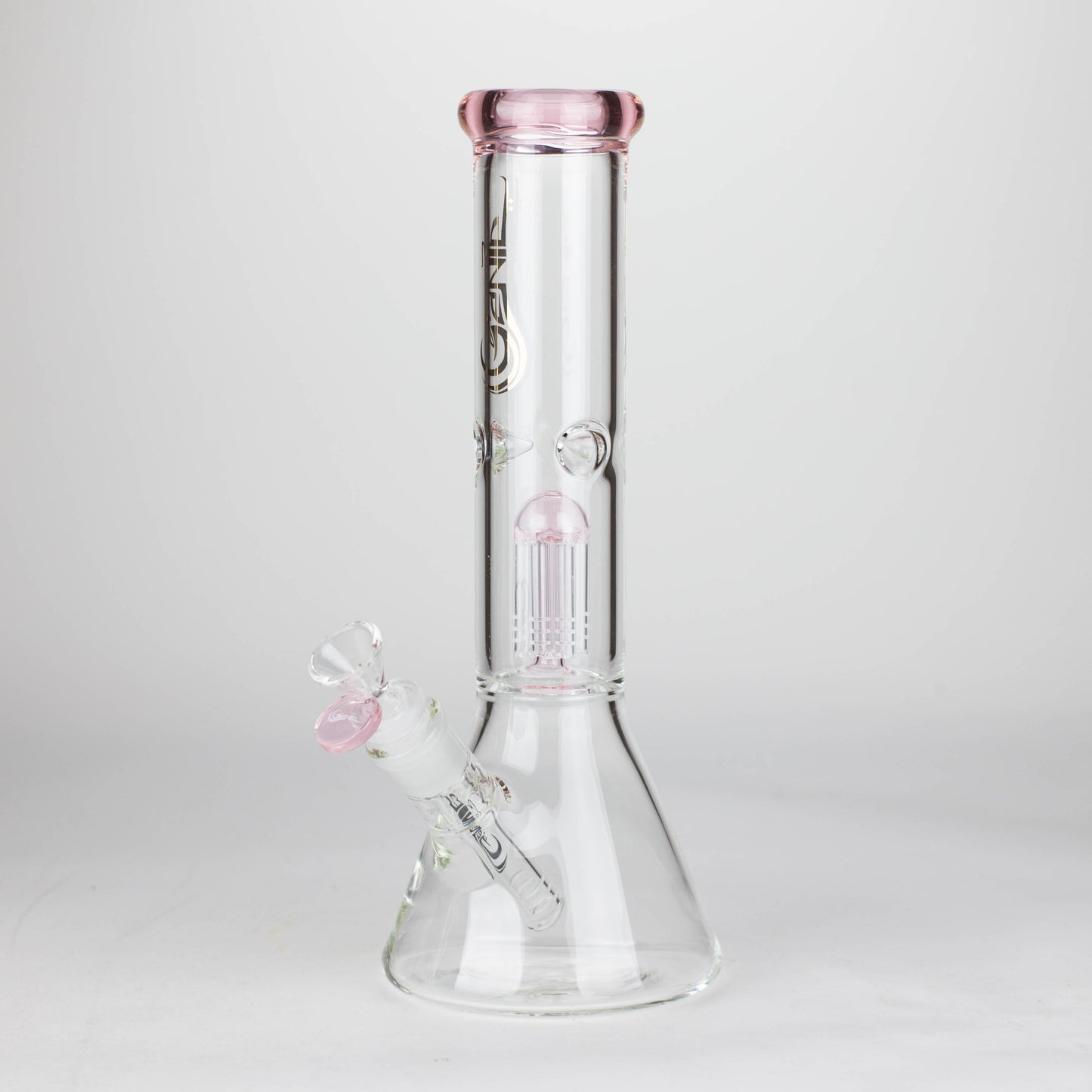 Genie | 12" Genie-Tree arms color accented glass water bong [NS104]_9