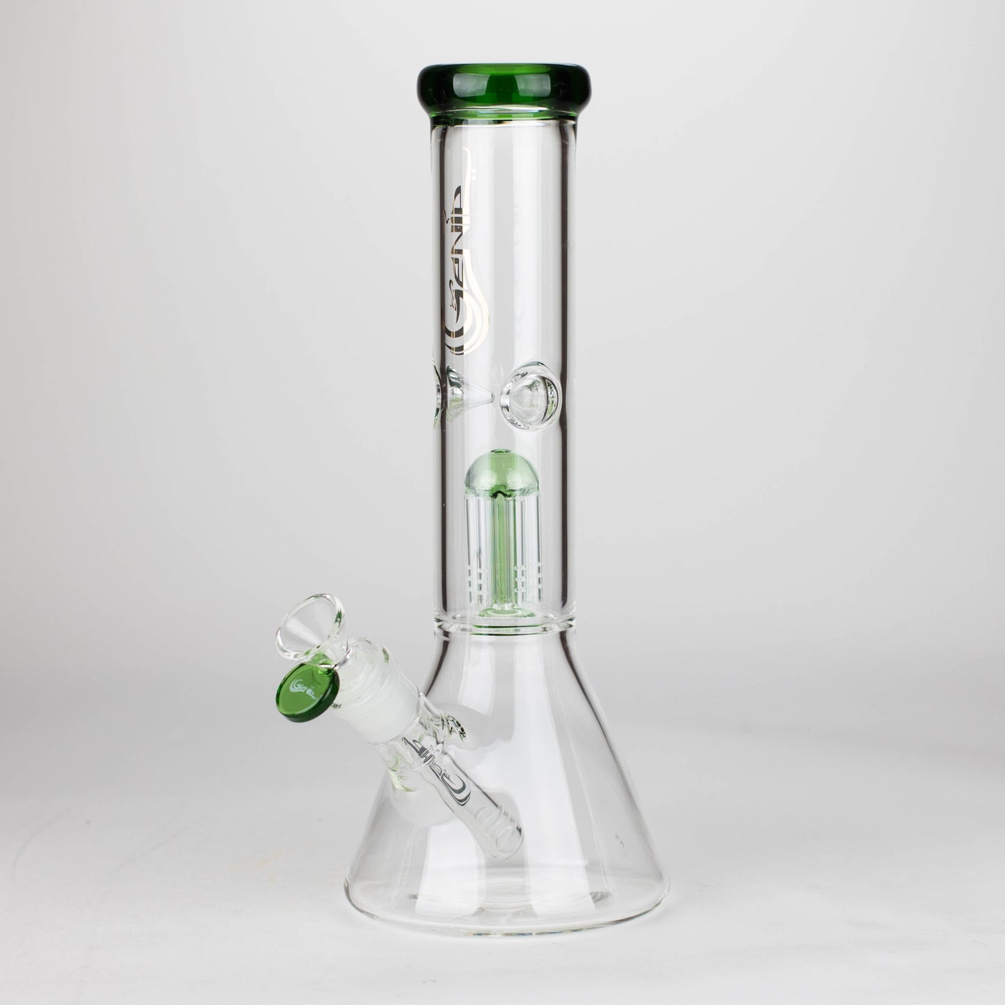 Genie | 12" Genie-Tree arms color accented glass water bong [NS104]_10