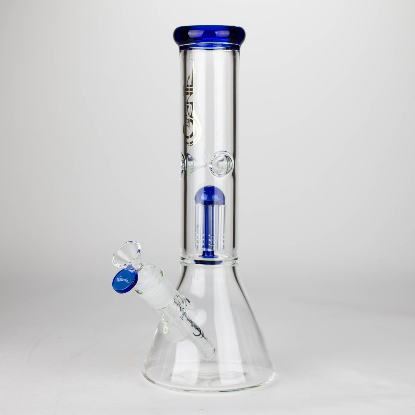 Genie | 12" Genie-Tree arms color accented glass water bong [NS104]_12