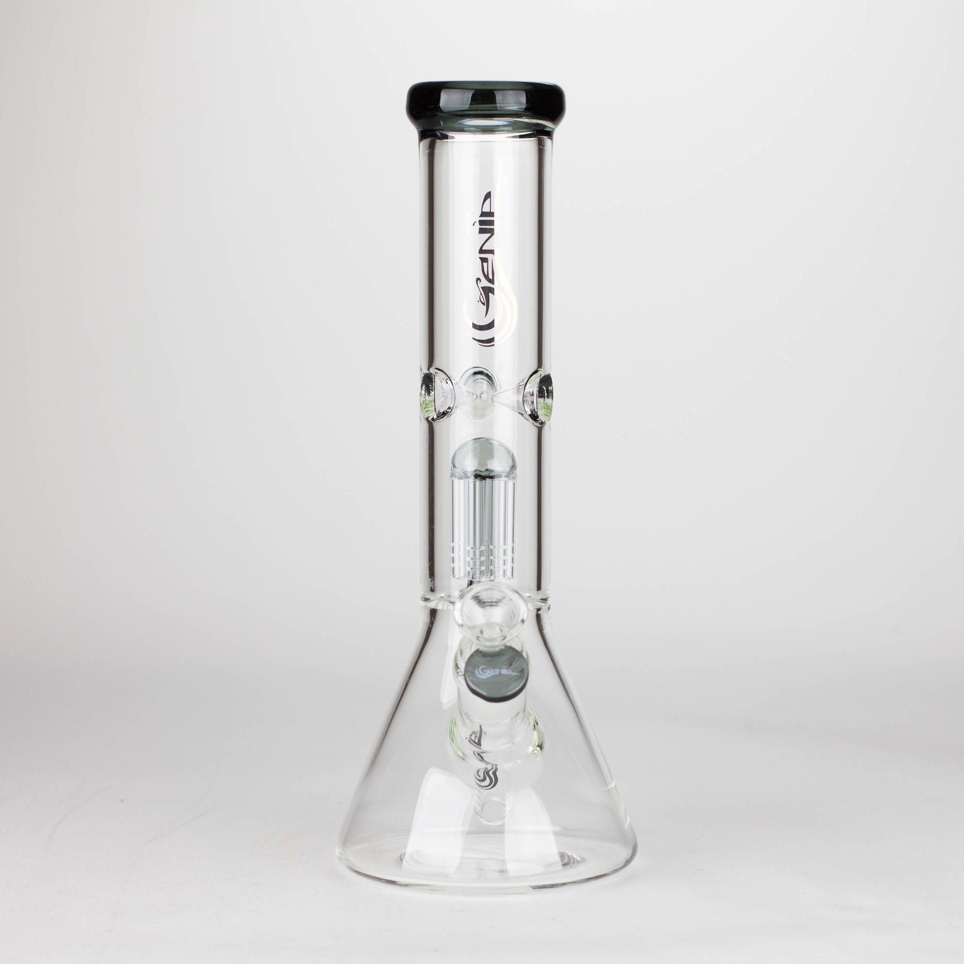 Genie | 12" Genie-Tree arms color accented glass water bong [NS104]_14