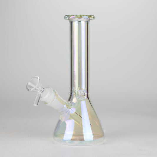 8" Electroplated Beaker Glass bong_0