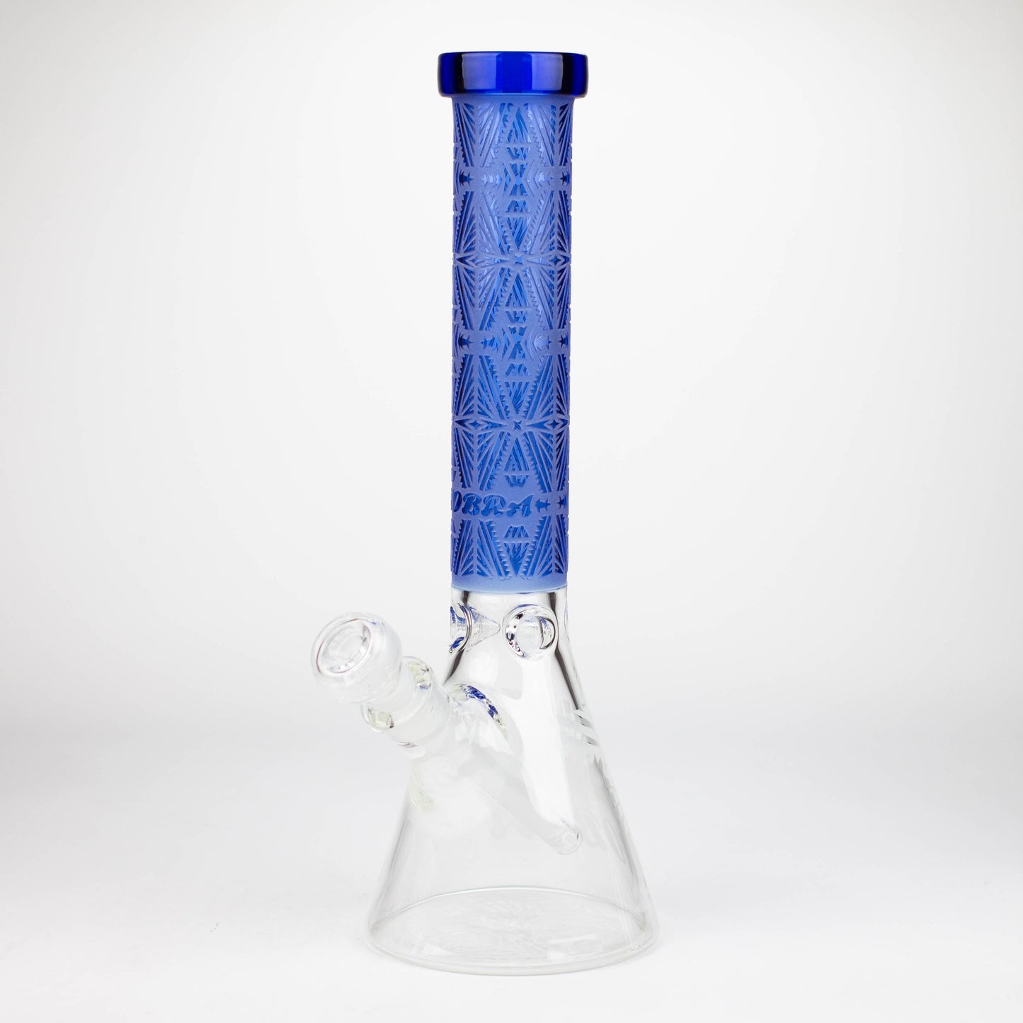 COBRA | 14" sandblasted geometric graphic 7 mm glass bong [YK08]_13