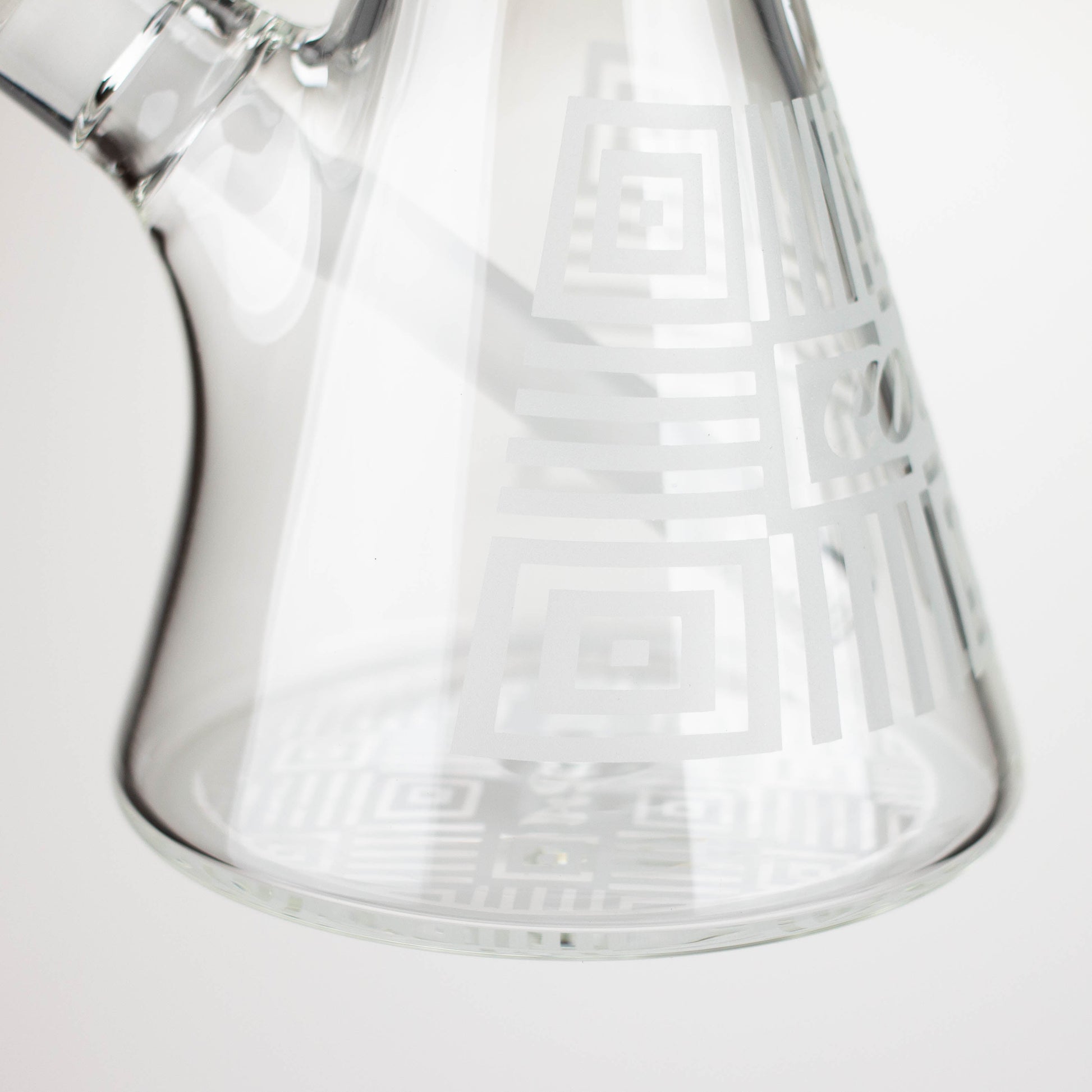 COBRA | 14" sandblasted geometric graphic 7 mm glass bong [YK06]_2