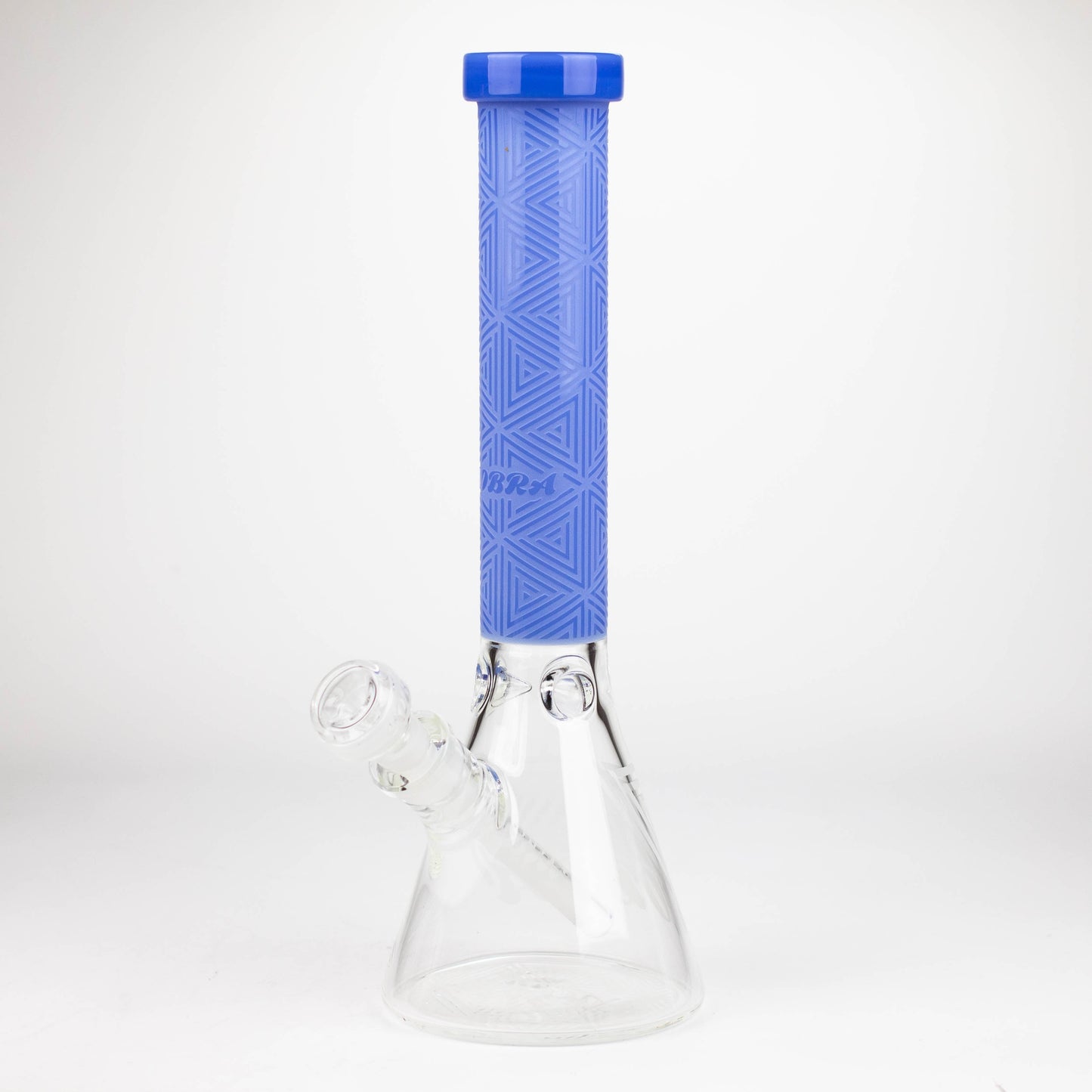 COBRA | 14" sandblasted geometric graphic 7 mm glass bong [YK05]_7