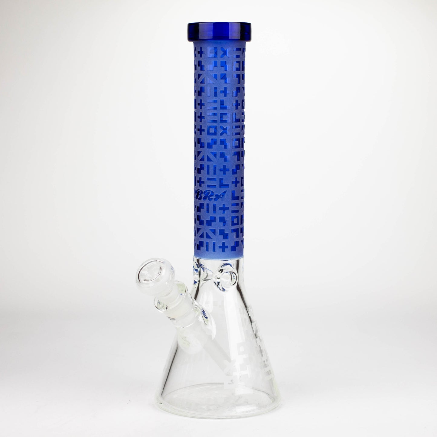 COBRA | 14" sandblasted geometric graphic 7 mm glass bong [YY02]_11