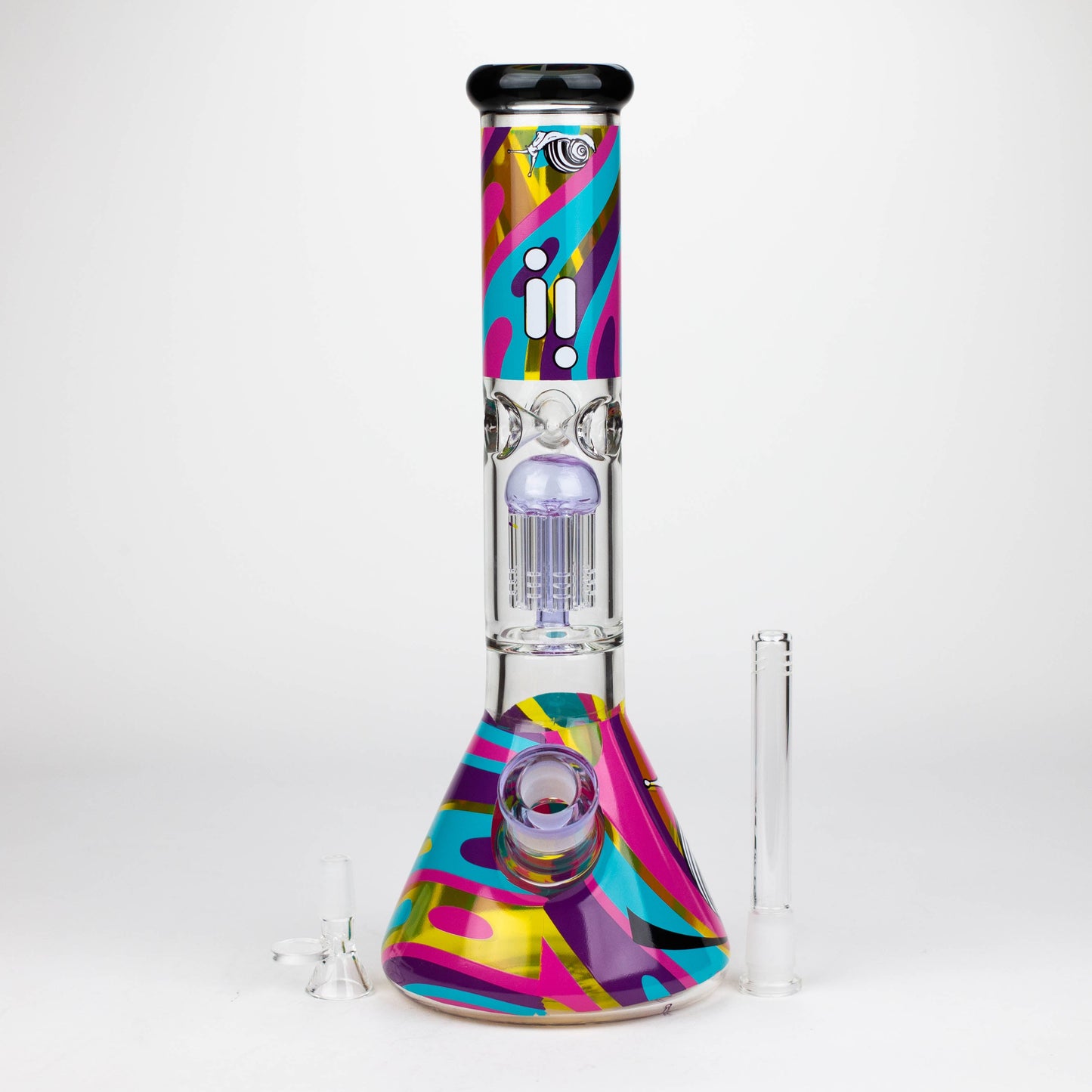 Infyniti | Untamed 14" 7 mm classic beaker water bong - Snail [GP2017]_2