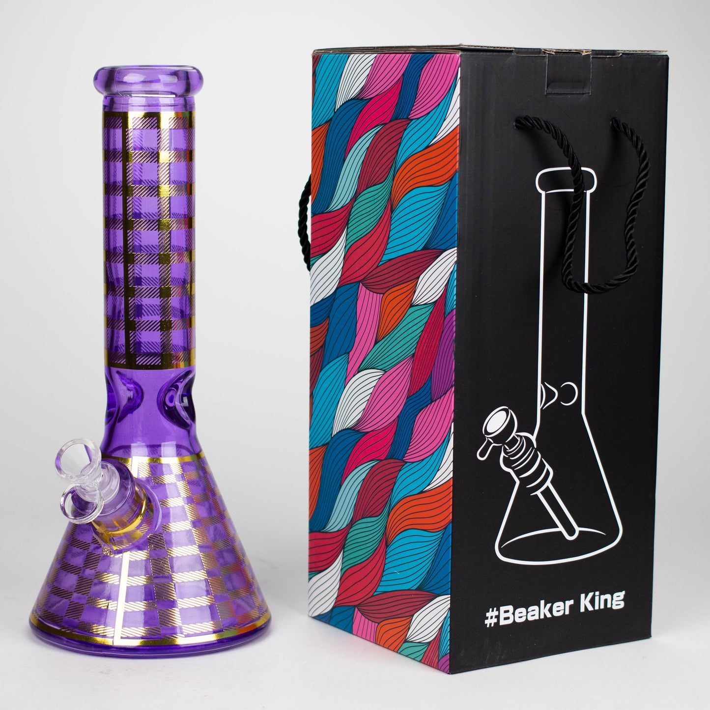 12.5" Soft glass 7mm beaker water bong [M12009A]_6