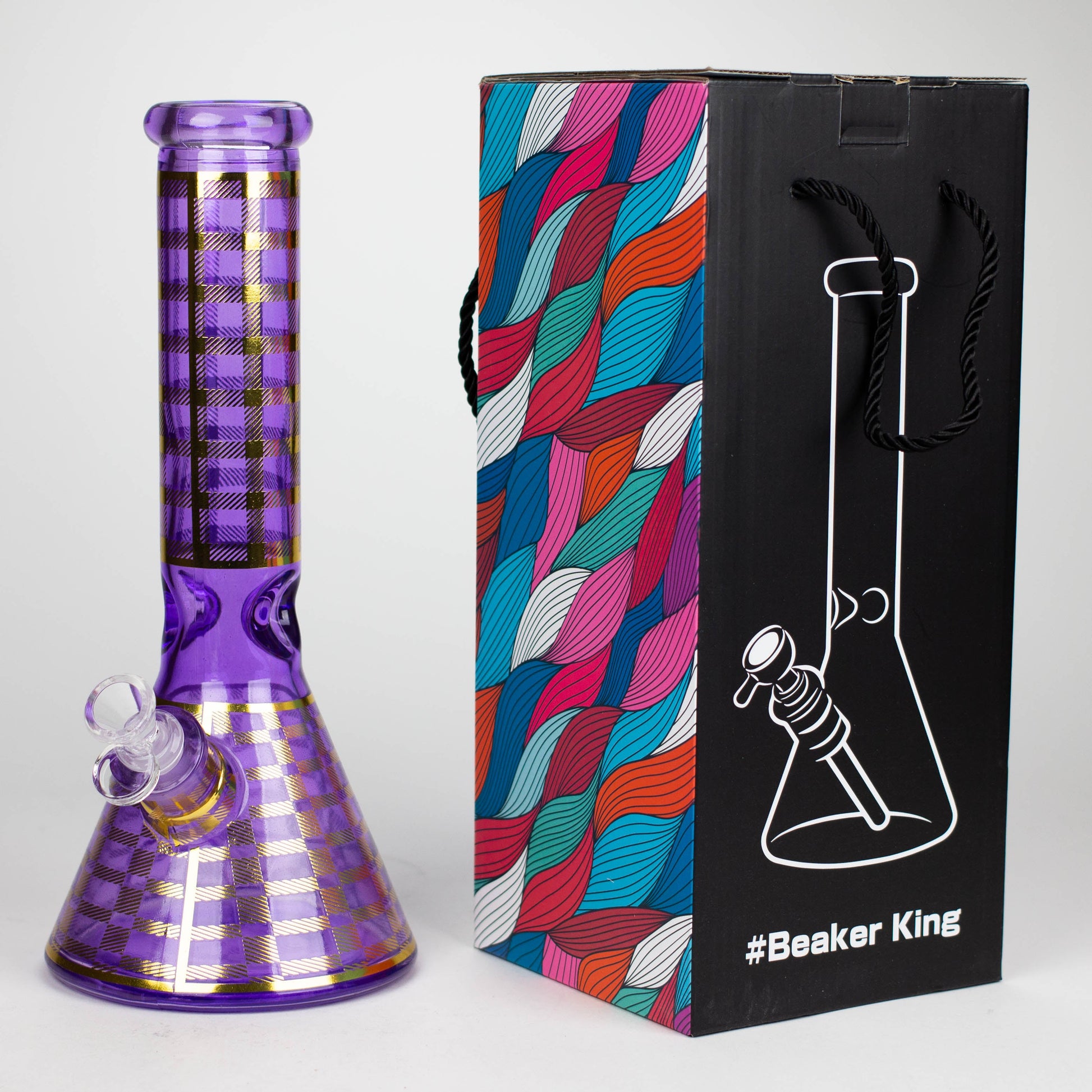 12.5" Soft glass 7mm beaker water bong [M12009A]_6