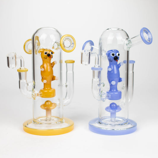 8.5" Double mouthpiece & Joint glass bong [XY-J06]_0